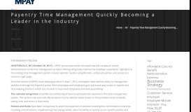 
							         Payentry Time Management Quickly Becoming a Leader in the ...								  
							    