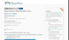
							         Payer Name: Dart Member Care|Payer ID: CB987|Professional ...								  
							    