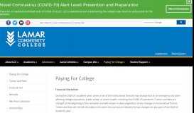 
							         Paying For College - Lamar CC - Lamar Community College								  
							    