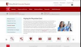
							         Paying for Physician Care | Stony Brook Medicine								  
							    