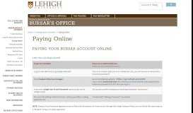
							         Paying Online | Finance & Administration - Lehigh University								  
							    