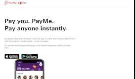 
							         PayMe from HSBC | Pay friends and businesses instantly for free								  
							    