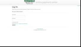
							         Payment Center - Log On								  
							    