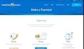 
							         Payment Center - Security First Insurance								  
							    
