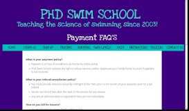 
							         payment faq's - PhD Swim School								  
							    