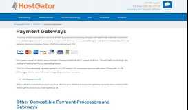 
							         Payment Gateways « HostGator.com Support Portal								  
							    