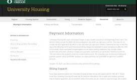 
							         Payment Information | University Housing								  
							    