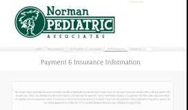 
							         Payment & Insurance Information - Norman Pediatric Associates								  
							    