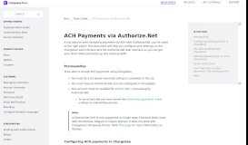
							         Payment Methods: ACH payments via Authorize.Net - Chargebee Docs								  
							    