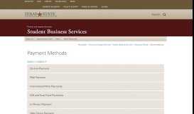 
							         Payment Methods : Student Business Services : Texas State University								  
							    
