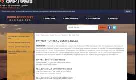 
							         Payment of Real Estate Taxes | Douglas County, WI - Official Website								  
							    