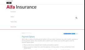 
							         Payment Options | Alfa Insurance								  
							    
