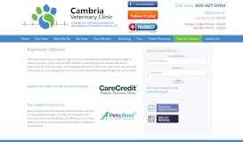 
							         Payment Options | Cambria Veterinary Clinic								  
							    