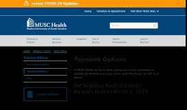 
							         Payment Options | MUSC Health | Charleston, SC								  
							    