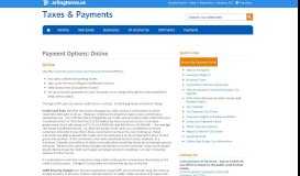 
							         Payment Options: Online - Taxes & Payments - Arlington County								  
							    