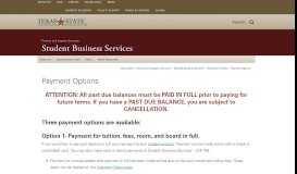
							         Payment Options : Student Business Services : Texas State University								  
							    