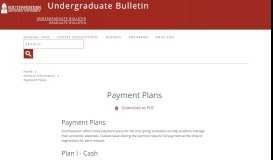 
							         Payment Plans | Southwestern Adventist University								  
							    