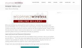 
							         Payment Portal Help - WiConnect Wireless								  
							    
