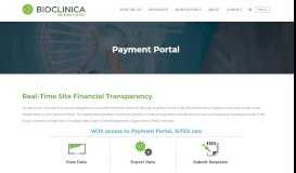 
							         Payment Portal | Payments & Forecasting - Bioclinica								  
							    