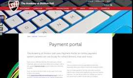
							         Payment portal | The Academy at Shotton Hall								  
							    