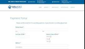 
							         Payment Portal – Valley E.N.T								  
							    