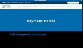 
							         Payment Portal - York College								  
							    