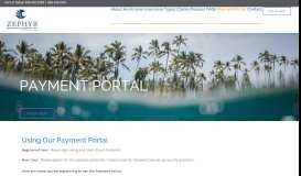 
							         Payment Portal | Zephyr Insurance Hawaii								  
							    