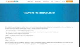
							         Payment Processing Center | CashNetUSA								  
							    