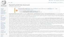 
							         Payment protection insurance - Wikipedia								  
							    