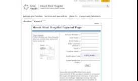 
							         PaymentPortal — Mount Sinai Hospital - Toronto								  
							    
