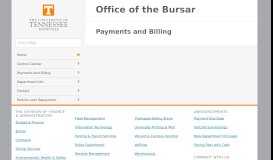 
							         Payments and Billing | Office of the Bursar - UTK Bursar's Office								  
							    