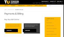 
							         Payments & Billing | Towson University								  
							    