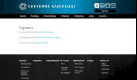 
							         Payments - Cheyenne Radiology Group								  
							    