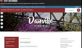 
							         Payments | Danville, VA - Official Website - City of Danville								  
							    