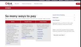 
							         Payments | Ent Credit Union								  
							    