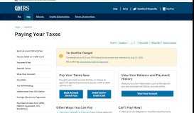 
							         Payments | Internal Revenue Service - IRS								  
							    