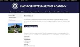 
							         Payments | Massachusetts Maritime Academy								  
							    