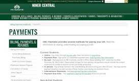 
							         Payments | Niner Central | UNC Charlotte								  
							    