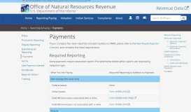 
							         Payments - Office of Natural Resources Revenue								  
							    