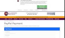 
							         PayPal Payment - Gladstone Brookes								  
							    