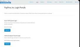
							         PayPros, Inc. Login Portals | PayPros, Inc.								  
							    