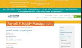 
							         Payroll and Supply Management | Worcester Public Schools								  
							    
