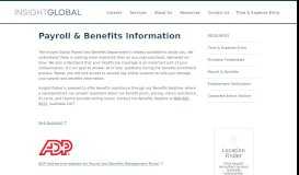 
							         Payroll & Benefits Information | Employee Resources at Insight Global								  
							    