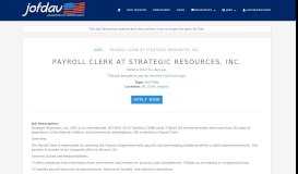 
							         Payroll Clerk at Strategic Resources, Inc. • JOFDAV								  
							    
