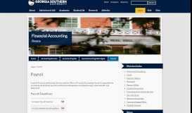 
							         Payroll Department | Financial Accounting | Georgia Southern University								  
							    