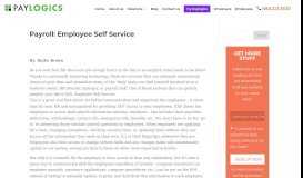 
							         Payroll: Employee Self Service | PayLogics								  
							    