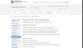 
							         Payroll for Employees - Philadelphia University + Thomas Jefferson ...								  
							    