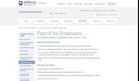 
							         Payroll for Employees - Philadelphia University + Thomas ...								  
							    