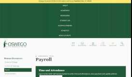 
							         Payroll | Human Resources - SUNY Oswego								  
							    