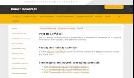 
							         Payroll | Human Resources | Virginia Commonwealth University								  
							    